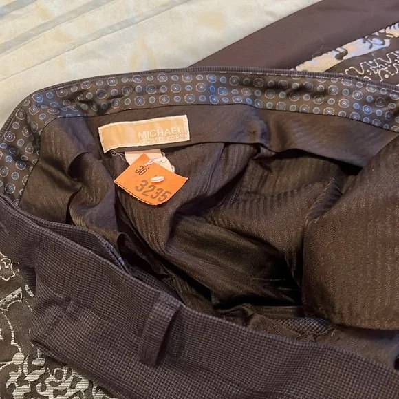 Michael Kors dress slacks, navy/blackk pattern, very nice, 42/30 - Picture 7 of 7